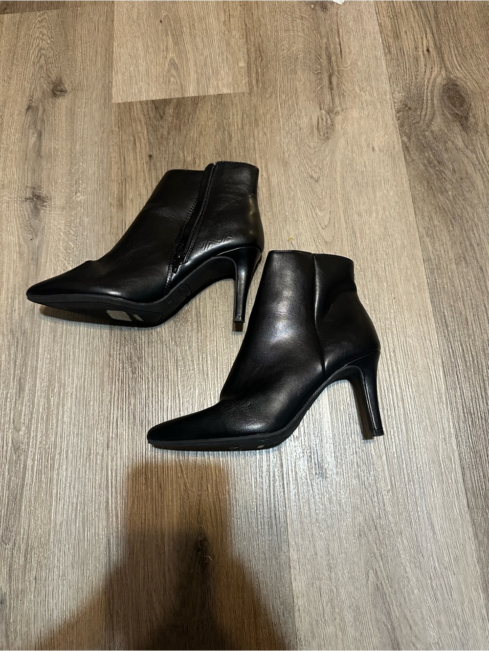 Anne Michelle Black Pointed Toe Stiletto Ankle Boots